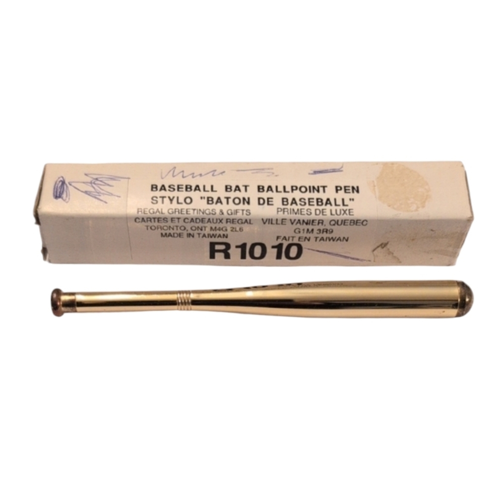 Vintage Brass Baseball Bat Pen ⚾ Regal w/ Original Box
